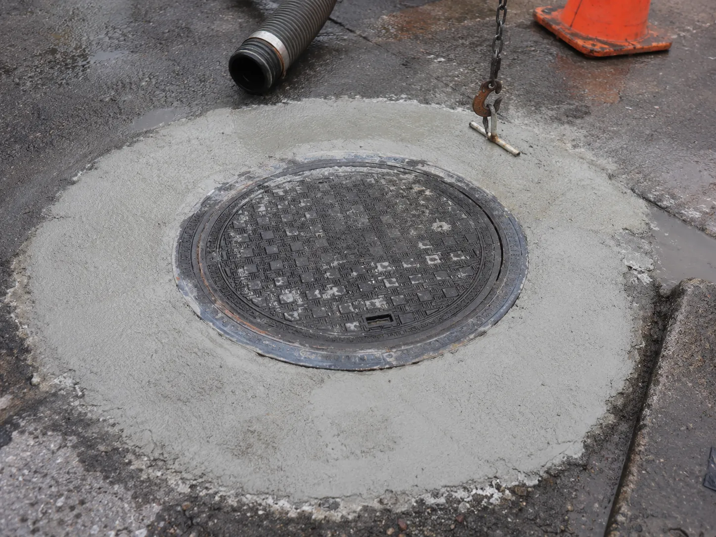 Completed Manhole Rehabilitation installation in London by Harrowgate Group