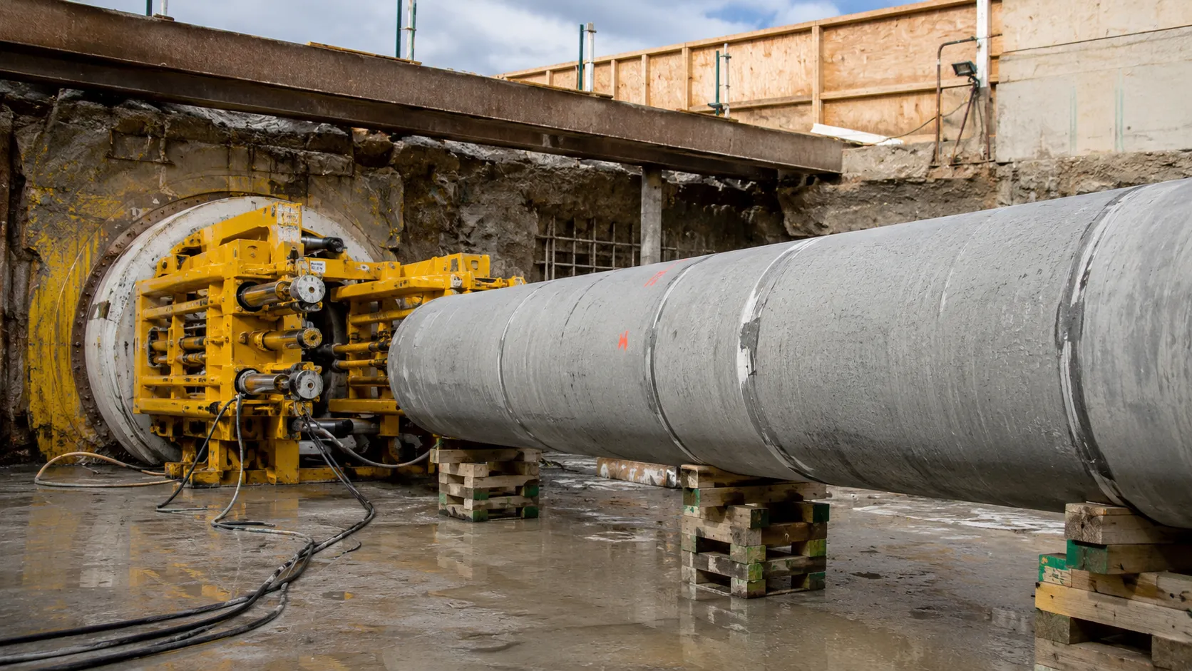 Microtunnelling and Pipe Jacking in Kitchener, Ontario, self-performed and completed by Harrowgate Group