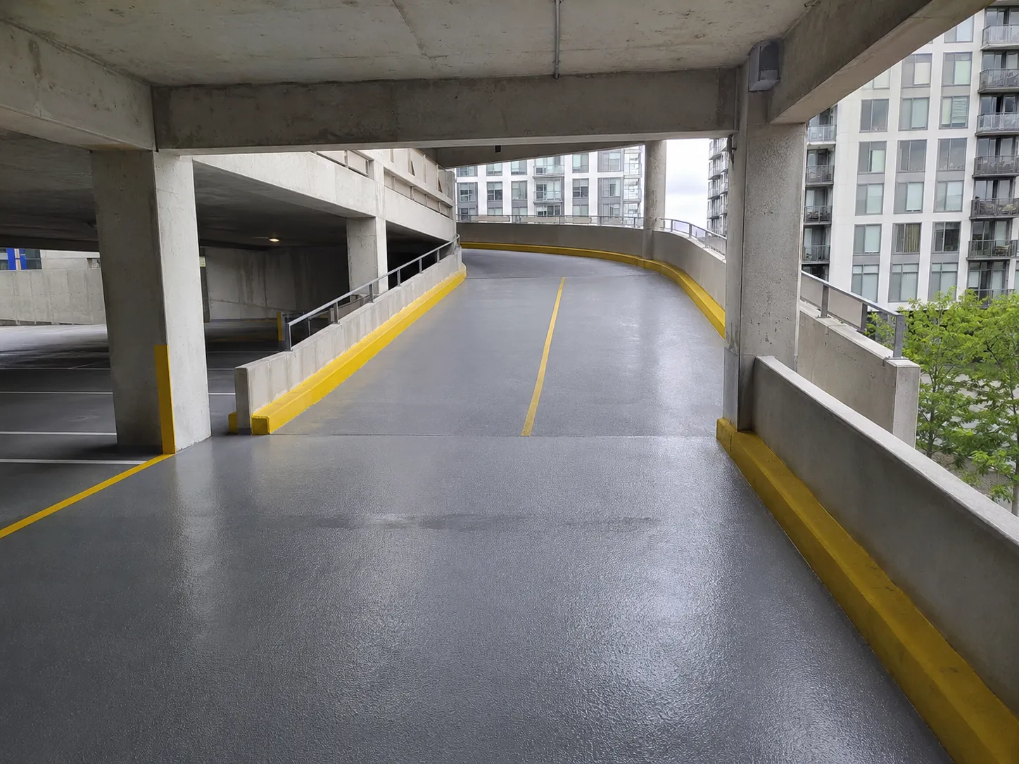 Completed Parkade and Condo Floor Coatings installation in Niagara Falls by Harrowgate Group