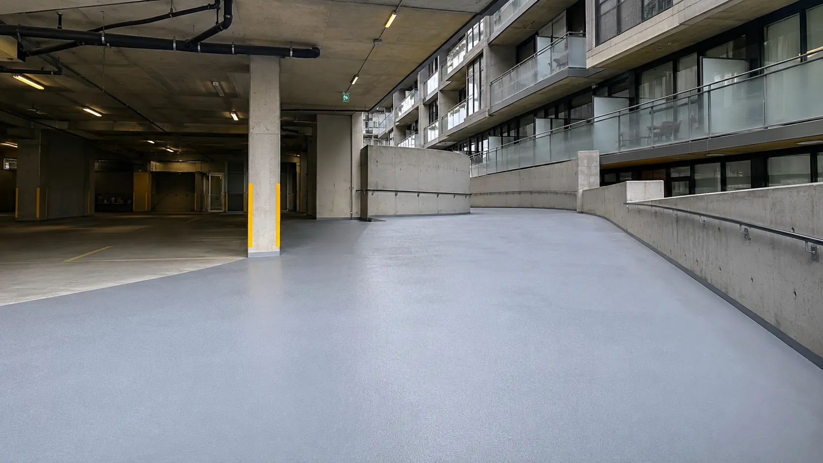Parkade and Condo Floor Coatings in Niagara Falls, Ontario, self-performed and completed by Harrowgate Group