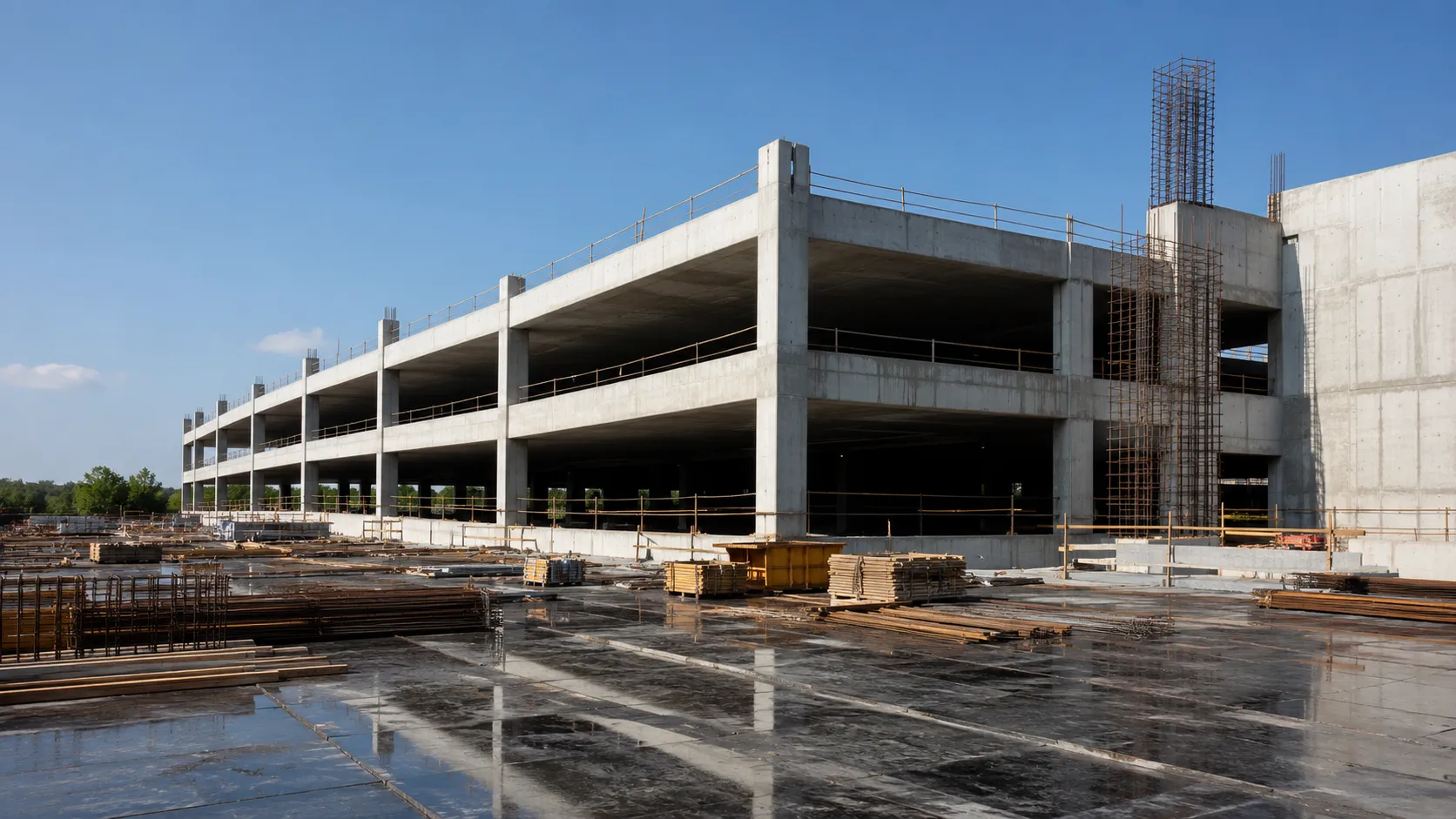 Parking Structure Construction in Ajax, Ontario, self-performed and completed by Harrowgate Group