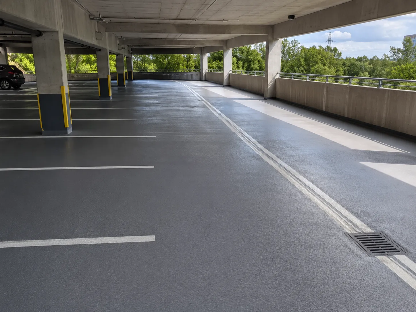 Completed Parking Structure Repair installation by Harrowgate Group
