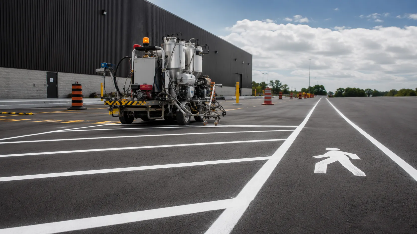 Pavement Line Marking in Kitchener, Ontario, self-performed and completed by Harrowgate Group