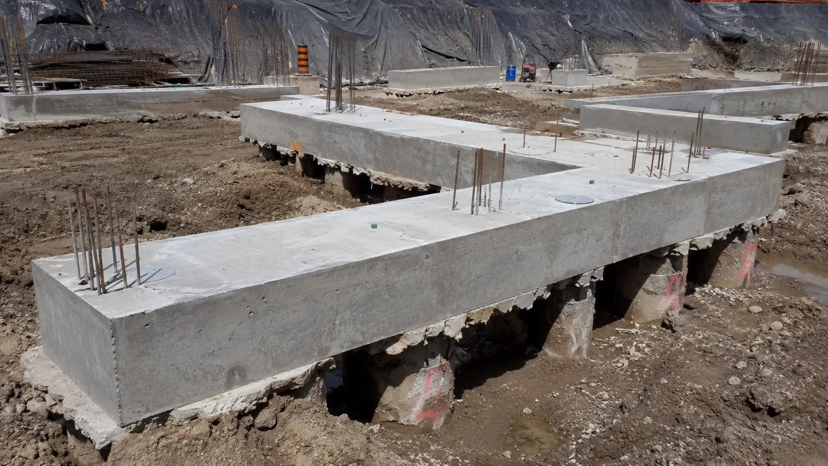 Pile Caps and Grade Beams, self-performed and completed by Harrowgate Group