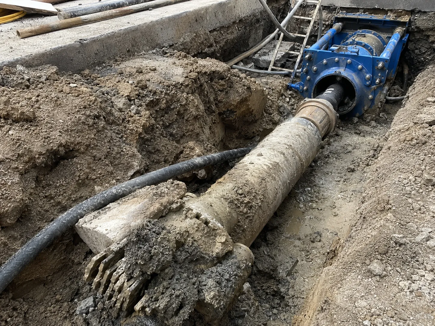 Completed Pipe Bursting installation in Aurora by Harrowgate Group