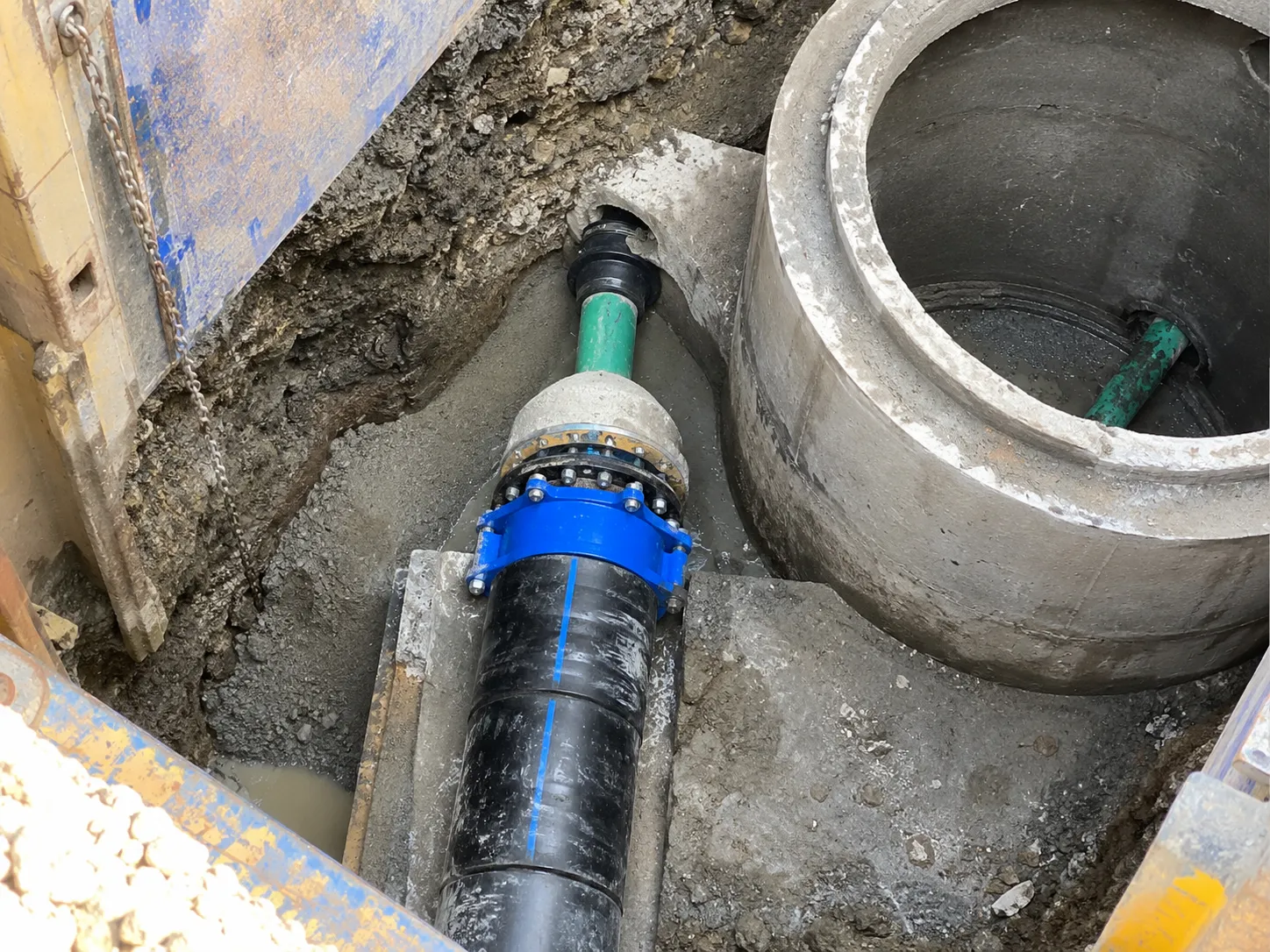 Pipe Bursting in Aurora being built and completed on site by Harrowgate Group