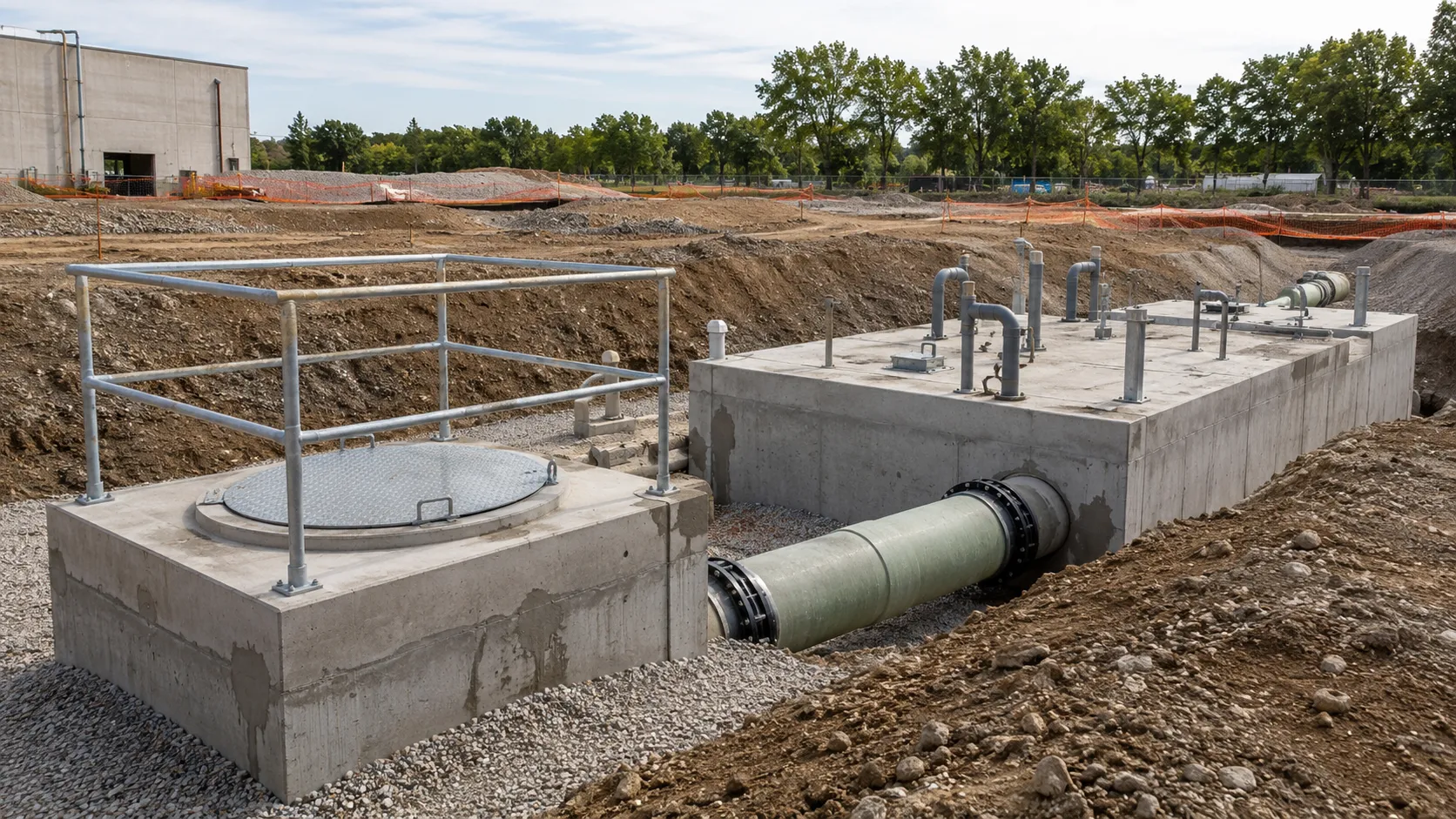 Pump Stations and Lift Stations, self-performed and completed by Harrowgate Group