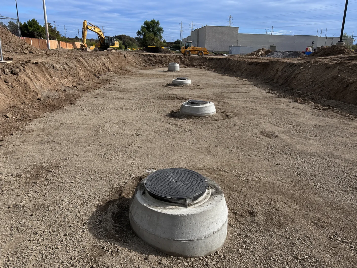 Completed Sanitary Sewer Installation by Harrowgate Group