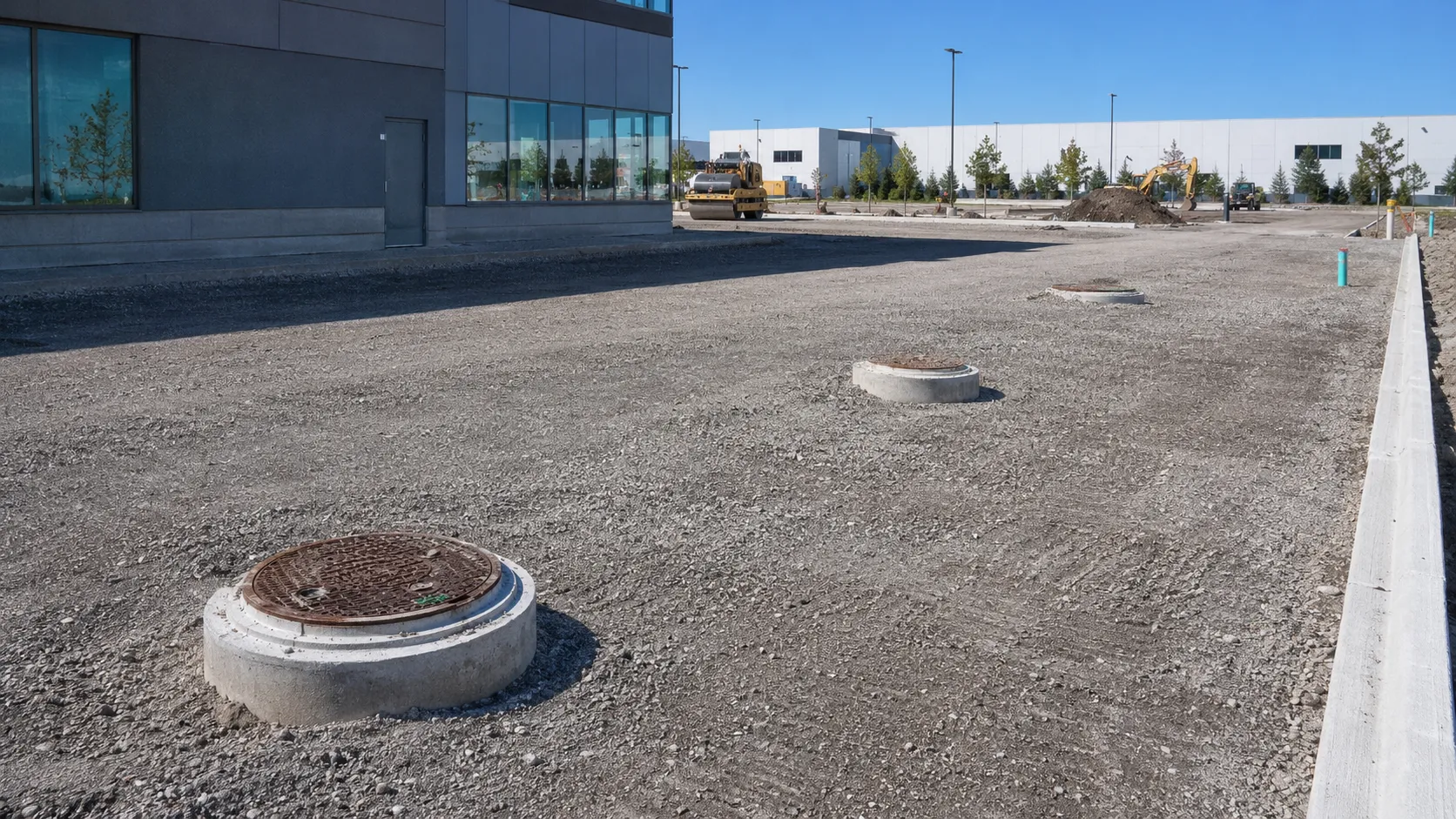 Sanitary Sewer Installation, self-performed and completed by Harrowgate Group