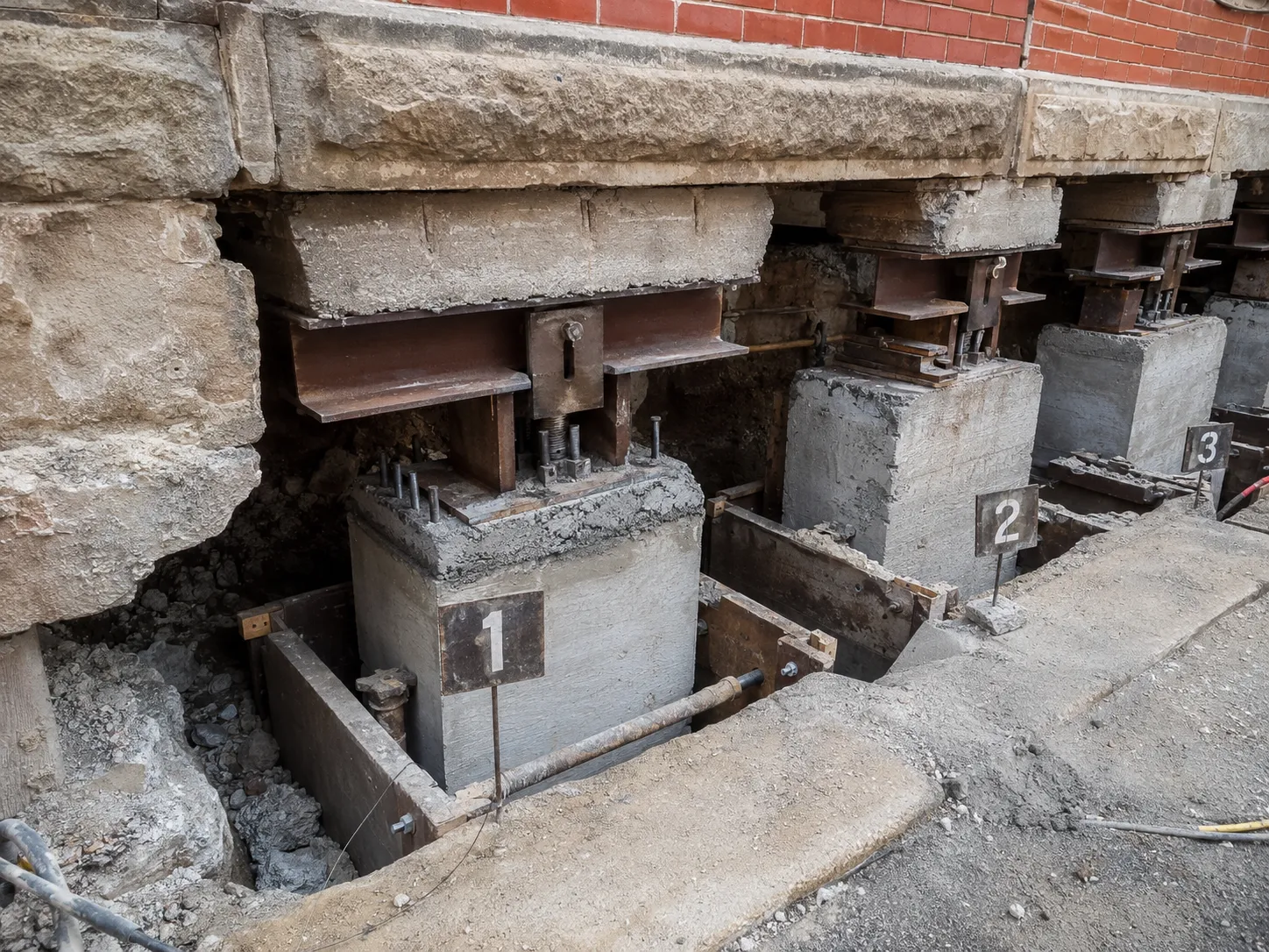 Sequential Pit Underpinning in Ajax being built and completed on site by Harrowgate Group