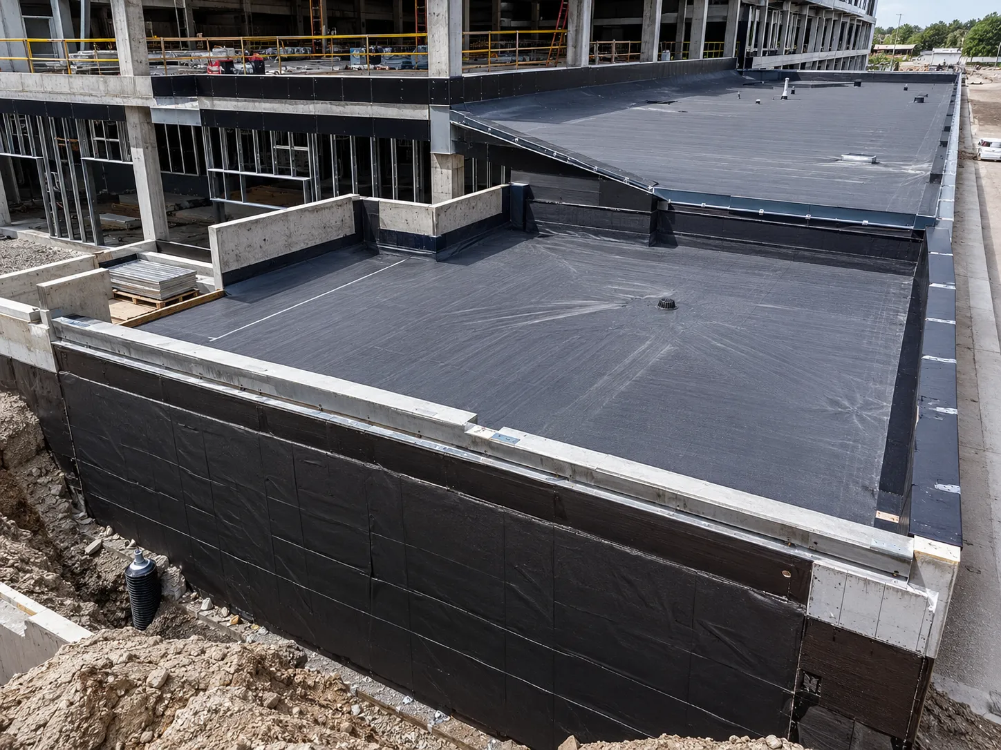 Completed Sheet and Torch-On Waterproofing installation in Waterloo by Harrowgate Group