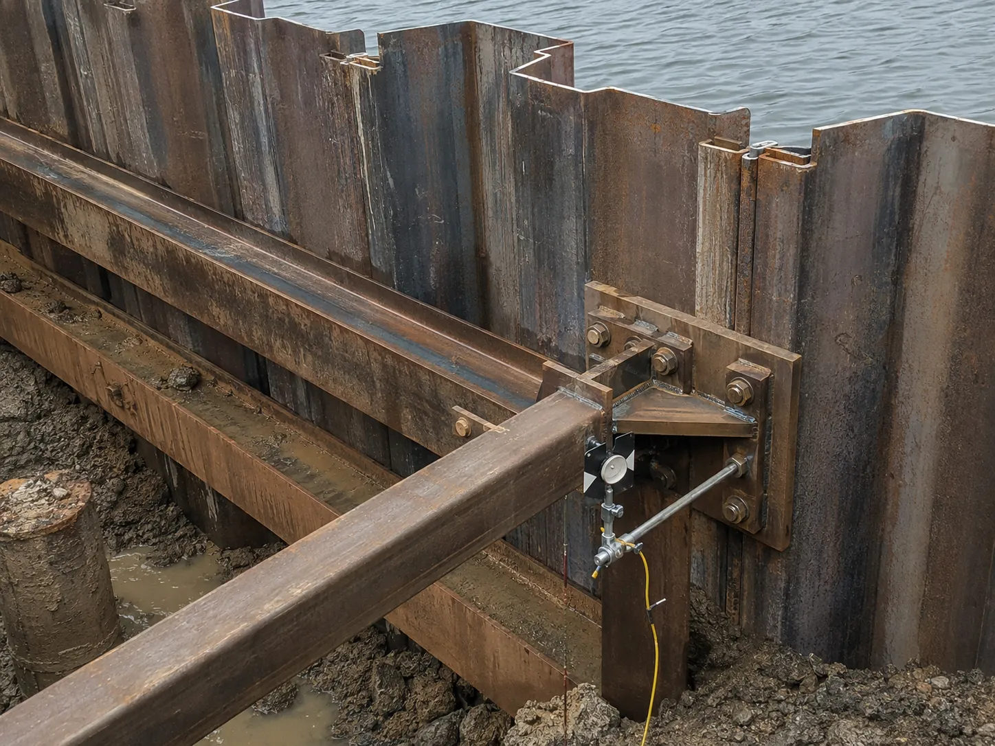 Sheet Pile Shoring being built and completed on site by Harrowgate Group