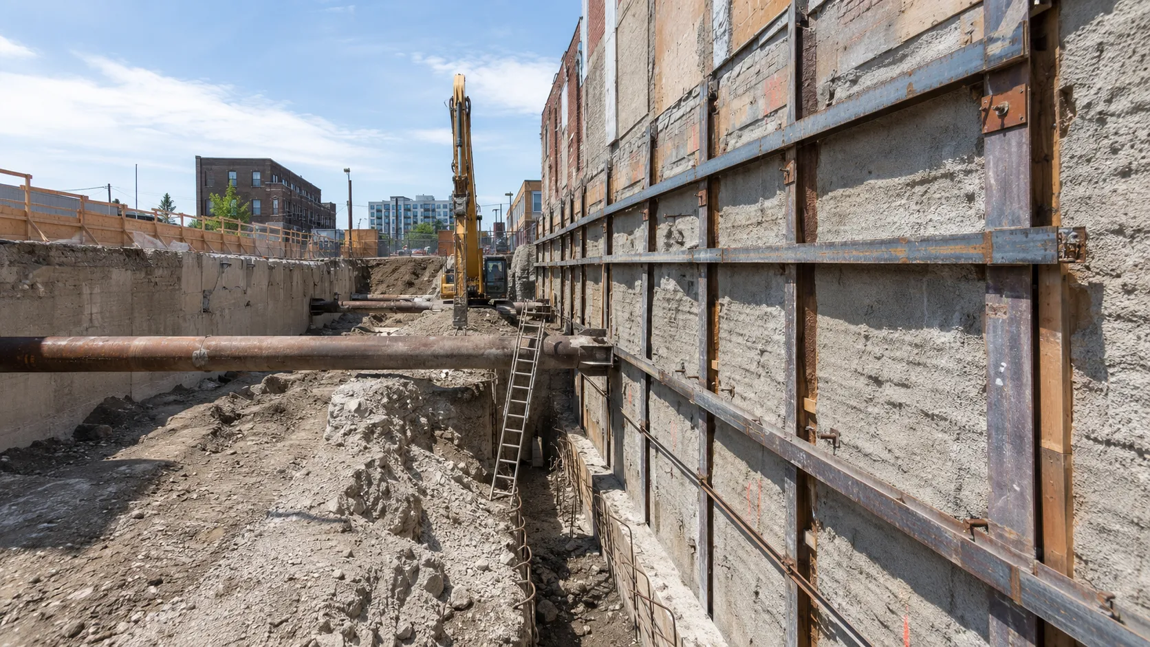 Shoring and Underpinning, self-performed and completed by Harrowgate Group