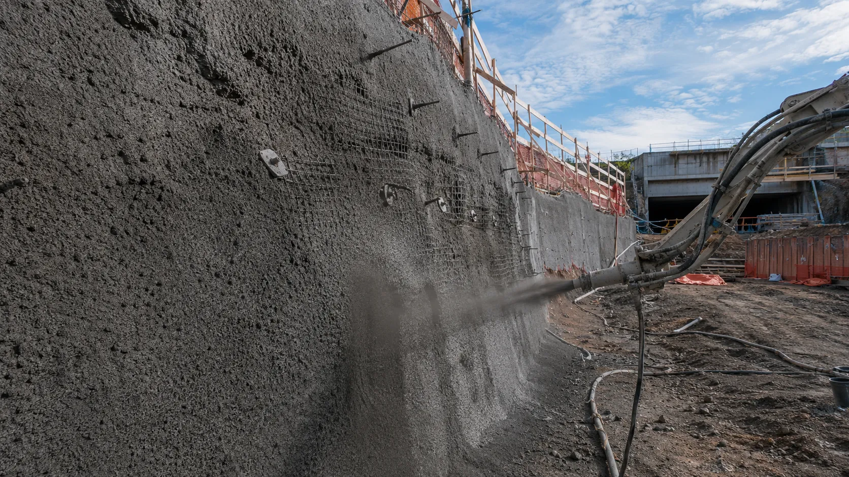 Shotcrete and Gunite, self-performed and completed by Harrowgate Group