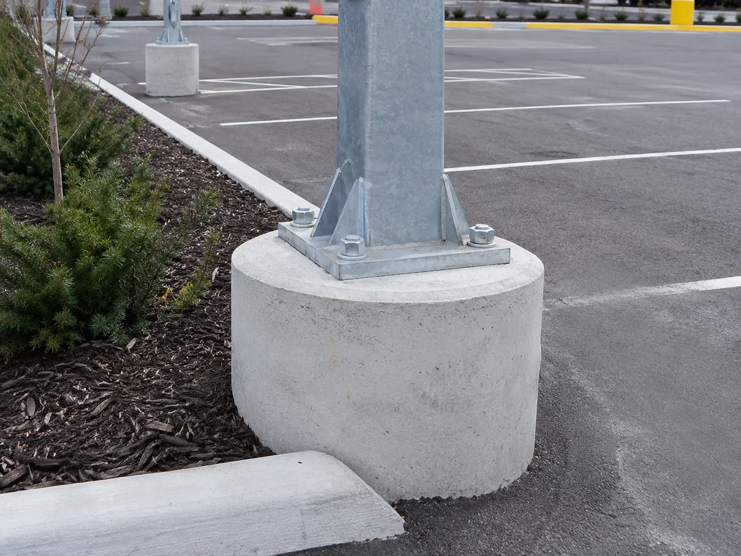 Site and Parking Lot Lighting in Burlington being built and completed on site by Harrowgate Group