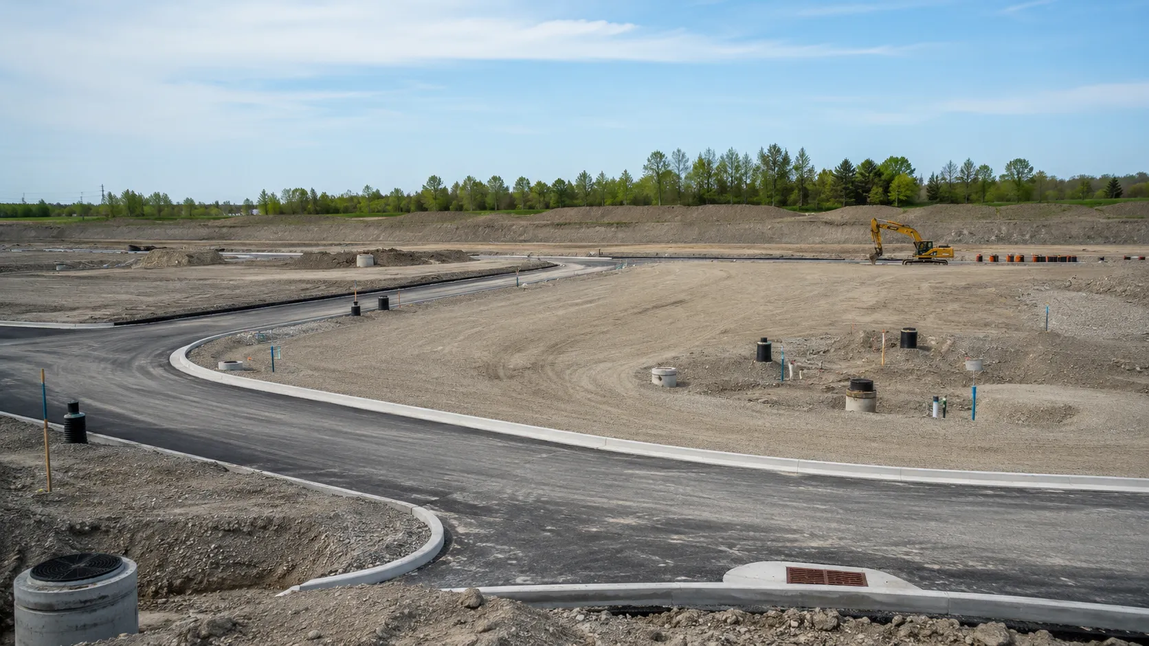 Site Development in Mississauga, Ontario, self-performed and completed by Harrowgate Group