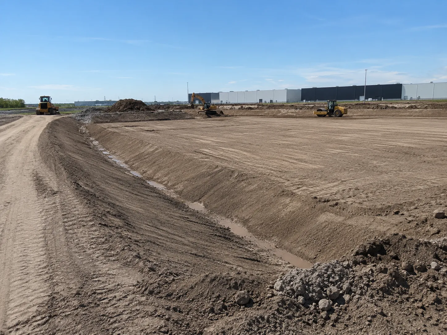 Completed Site Grading and Earthworks installation in Markham by Harrowgate Group