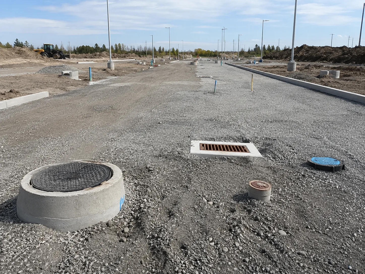 Completed Site Servicing installation in Aurora by Harrowgate Group