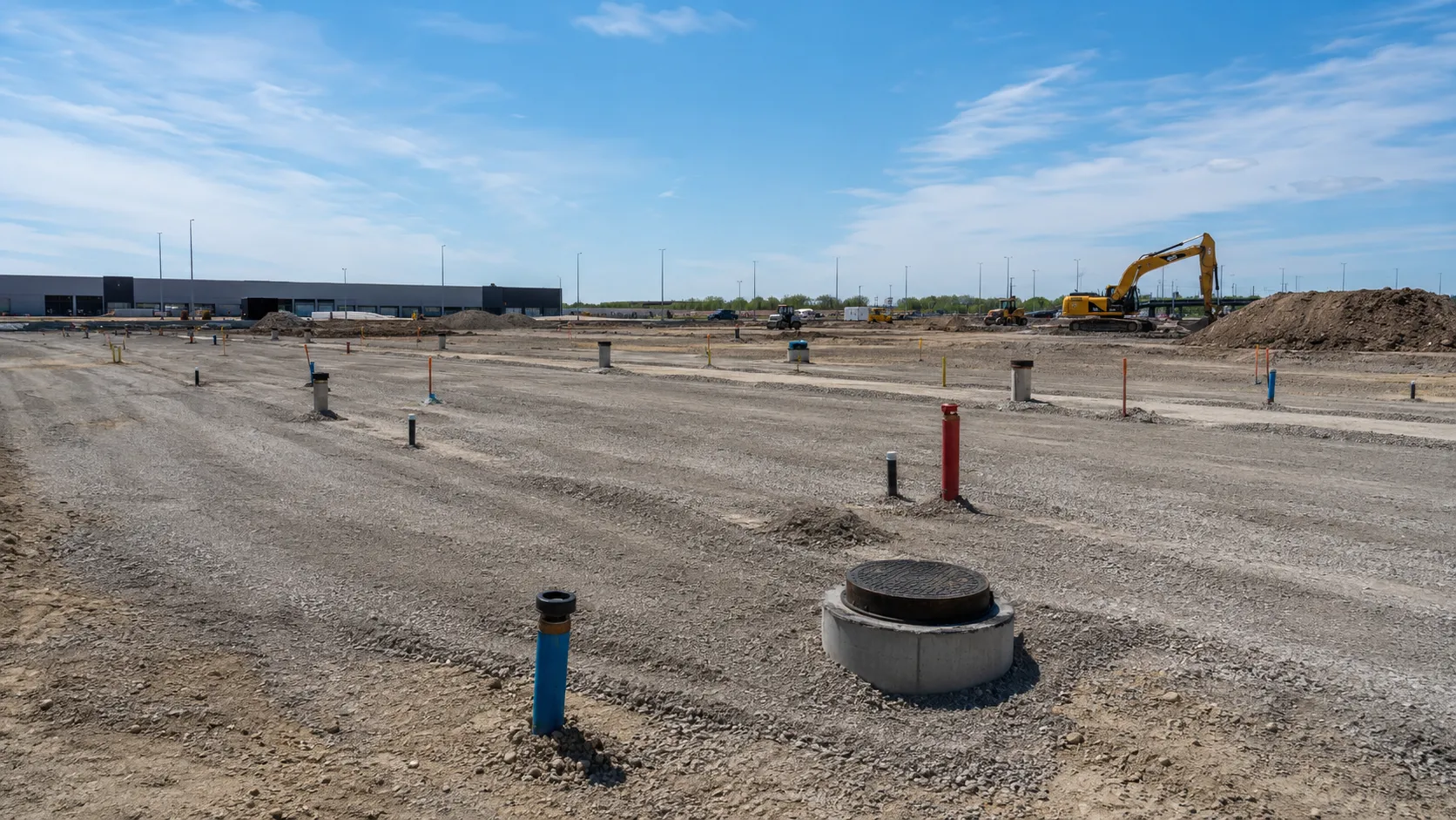 Site Servicing in Aurora, Ontario, self-performed and completed by Harrowgate Group