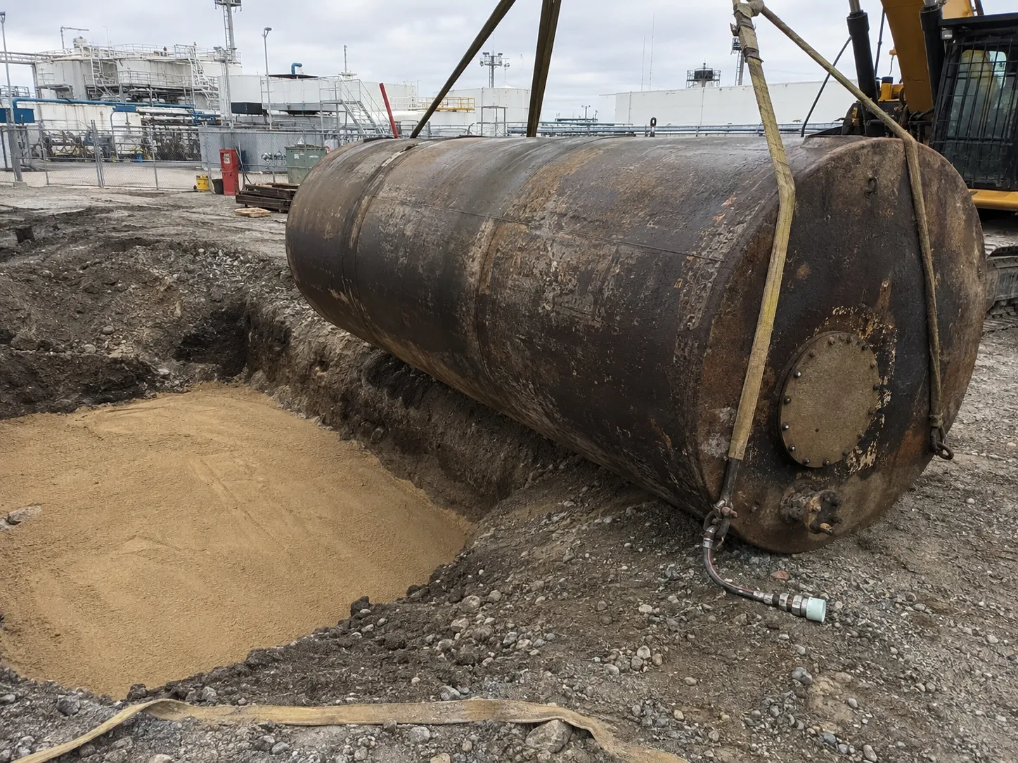 Storage Tank Removal being built and completed on site by Harrowgate Group