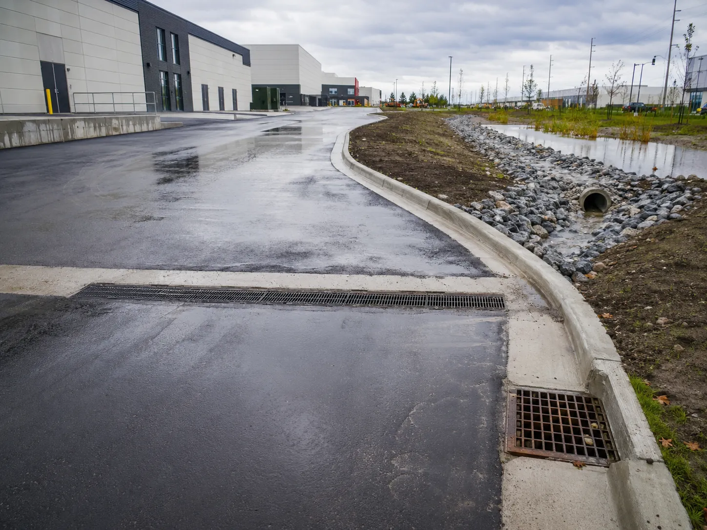 Completed Stormwater Management and Drainage installation in Brantford by Harrowgate Group