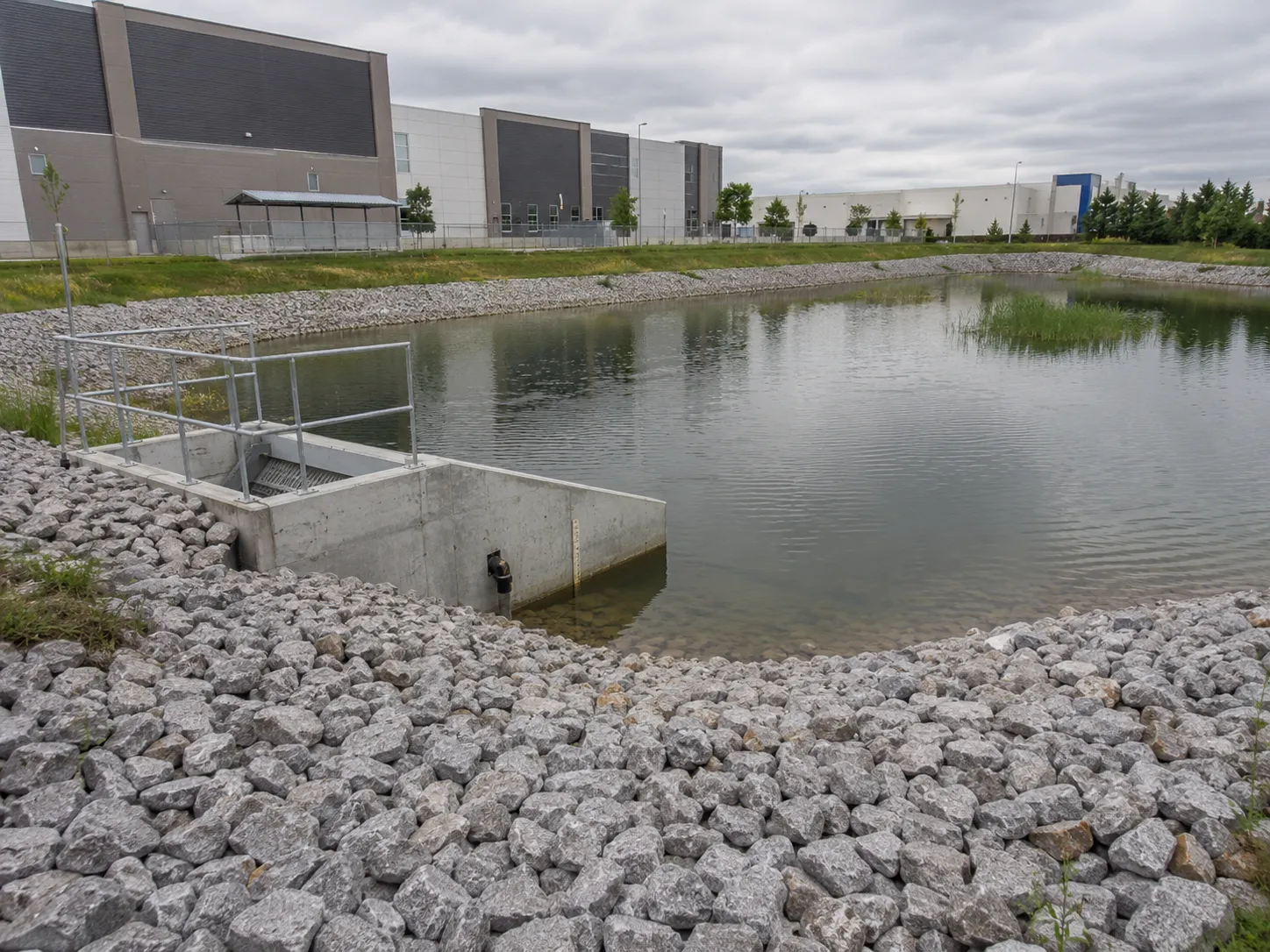 Completed Stormwater Management Ponds installation in Caledon by Harrowgate Group