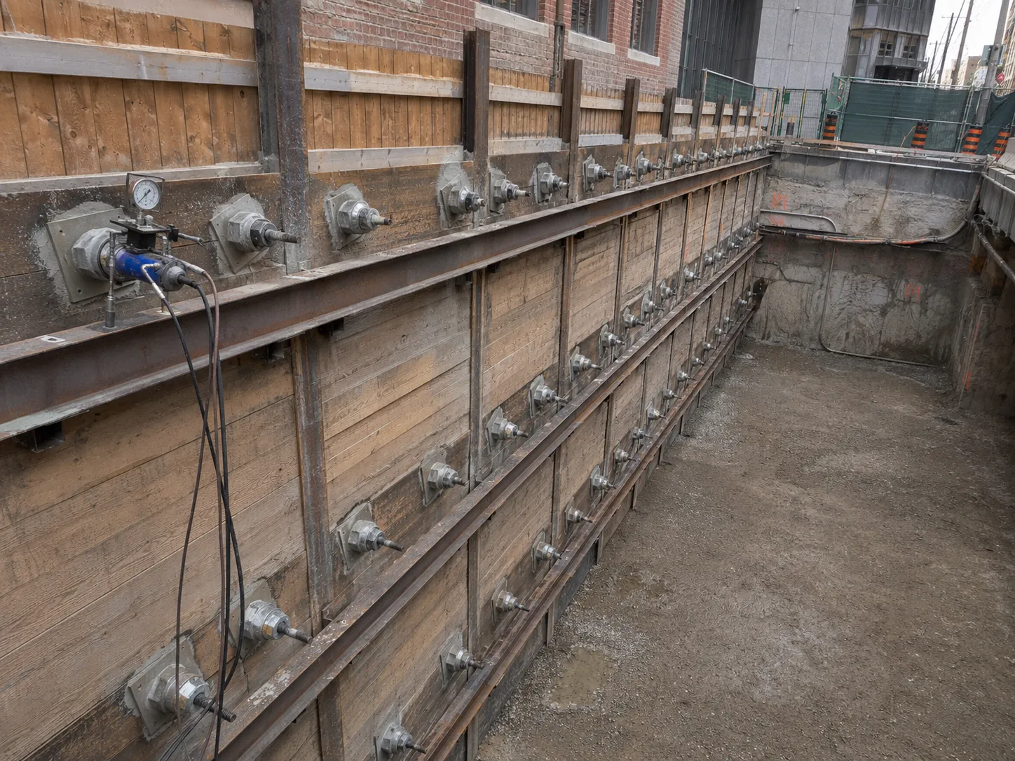 Completed Tiebacks and Soil Anchors installation by Harrowgate Group