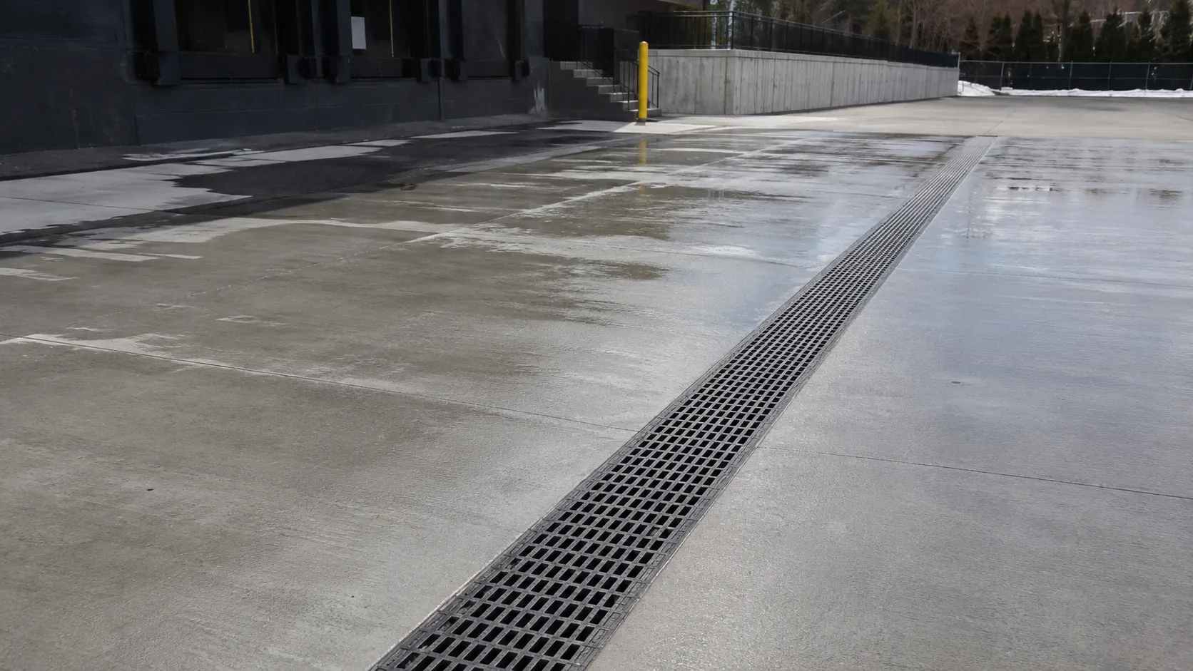 Trench Drain Installation in Markham, Ontario, self-performed and completed by Harrowgate Group