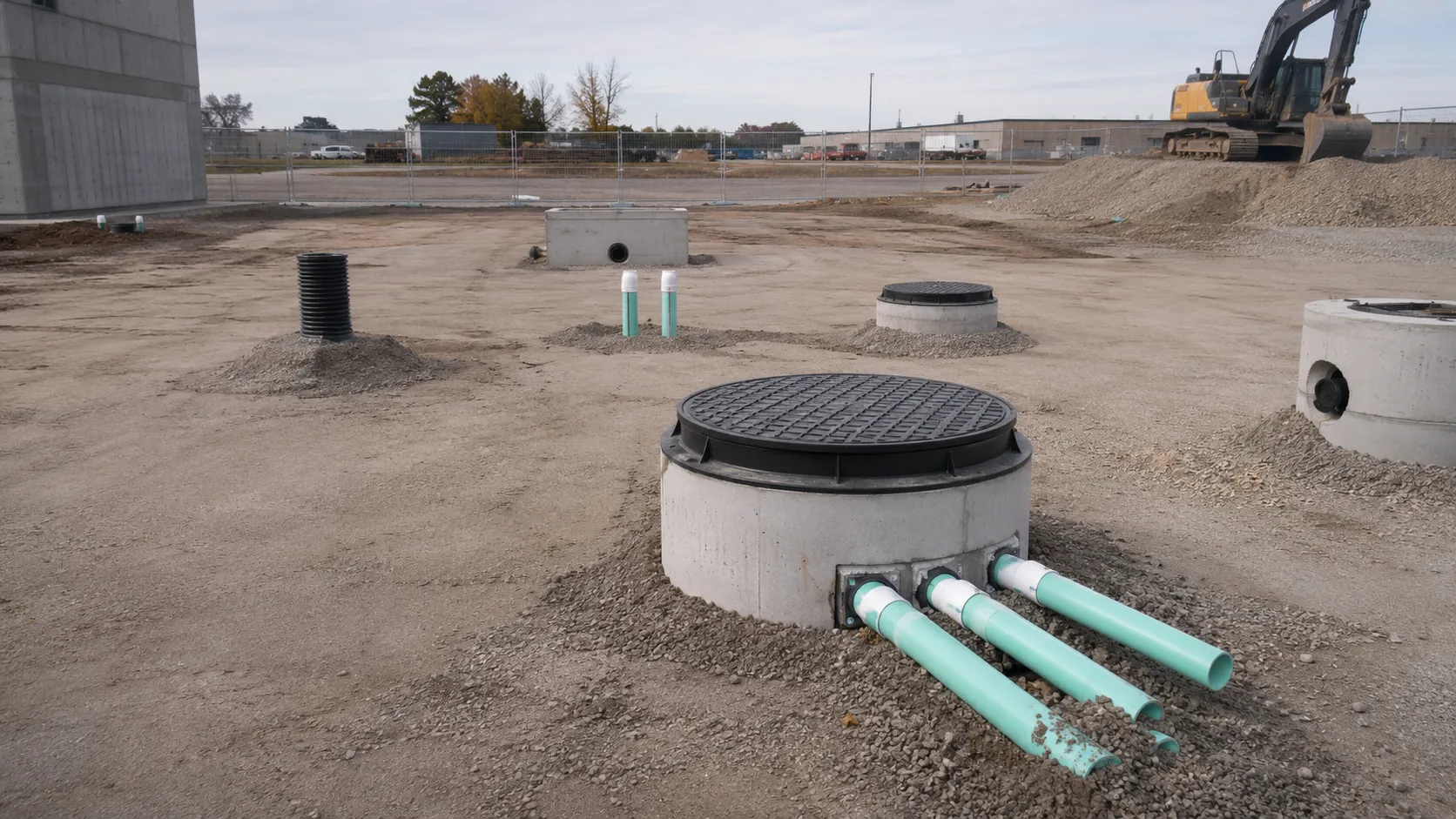 Underground Utilities in Aurora, Ontario, self-performed and completed by Harrowgate Group