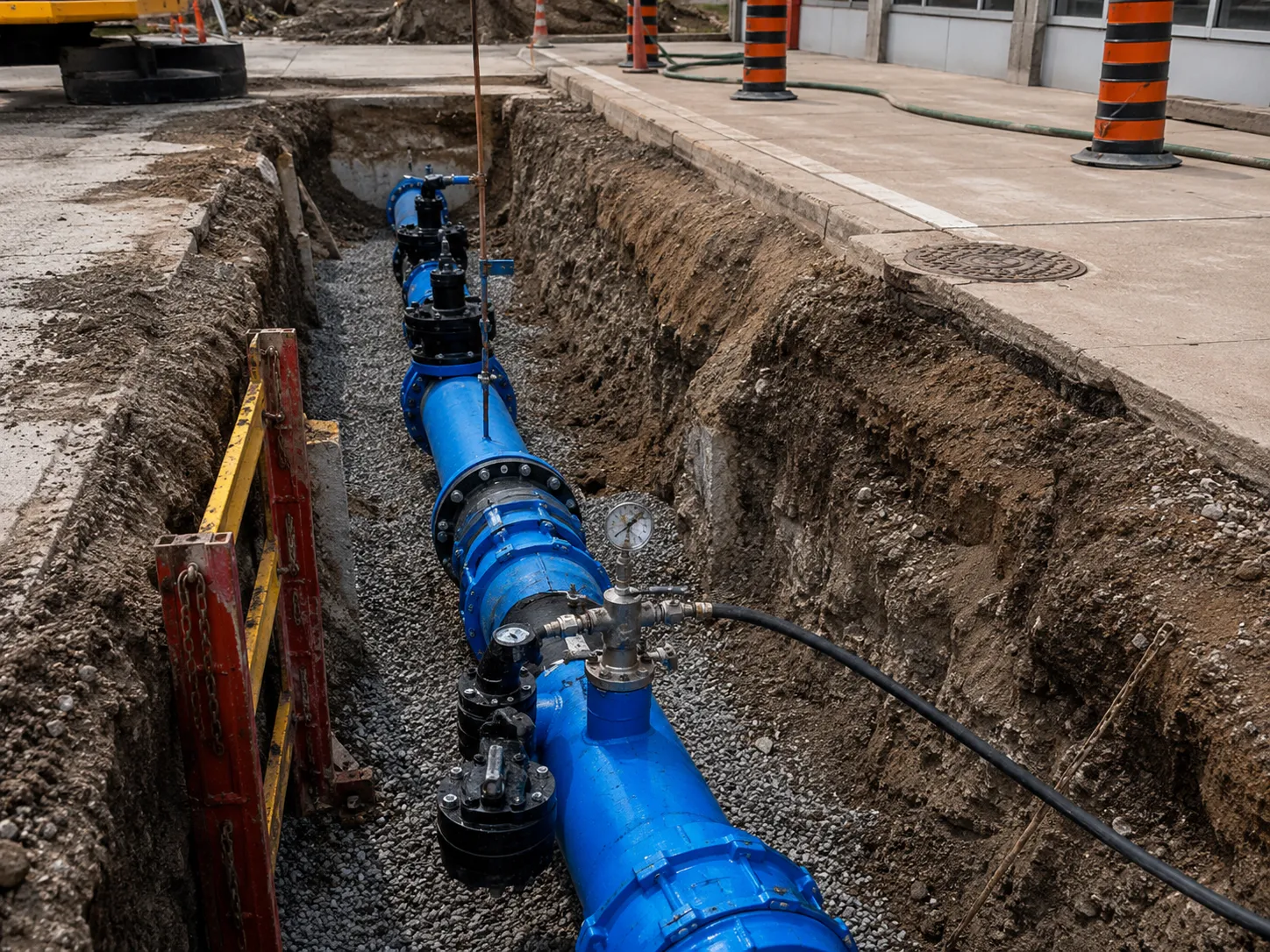 Completed Watermain Replacement installation in Ajax by Harrowgate Group